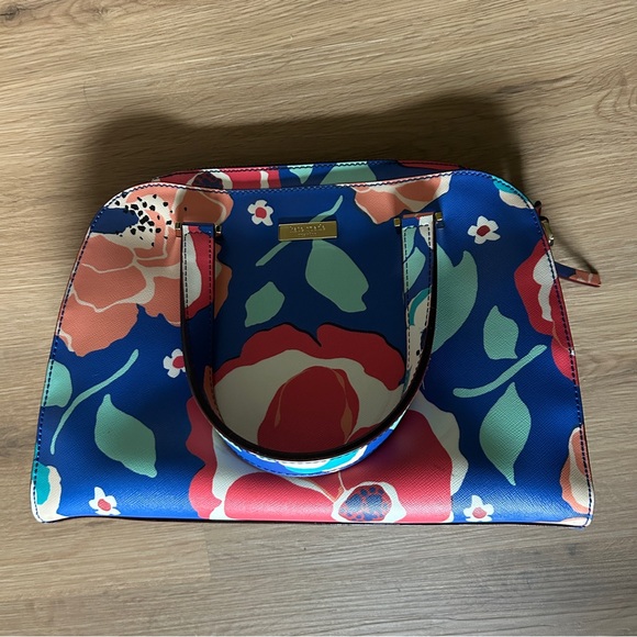 Kate Spade New York floral satchel purse - Picture 1 of 12